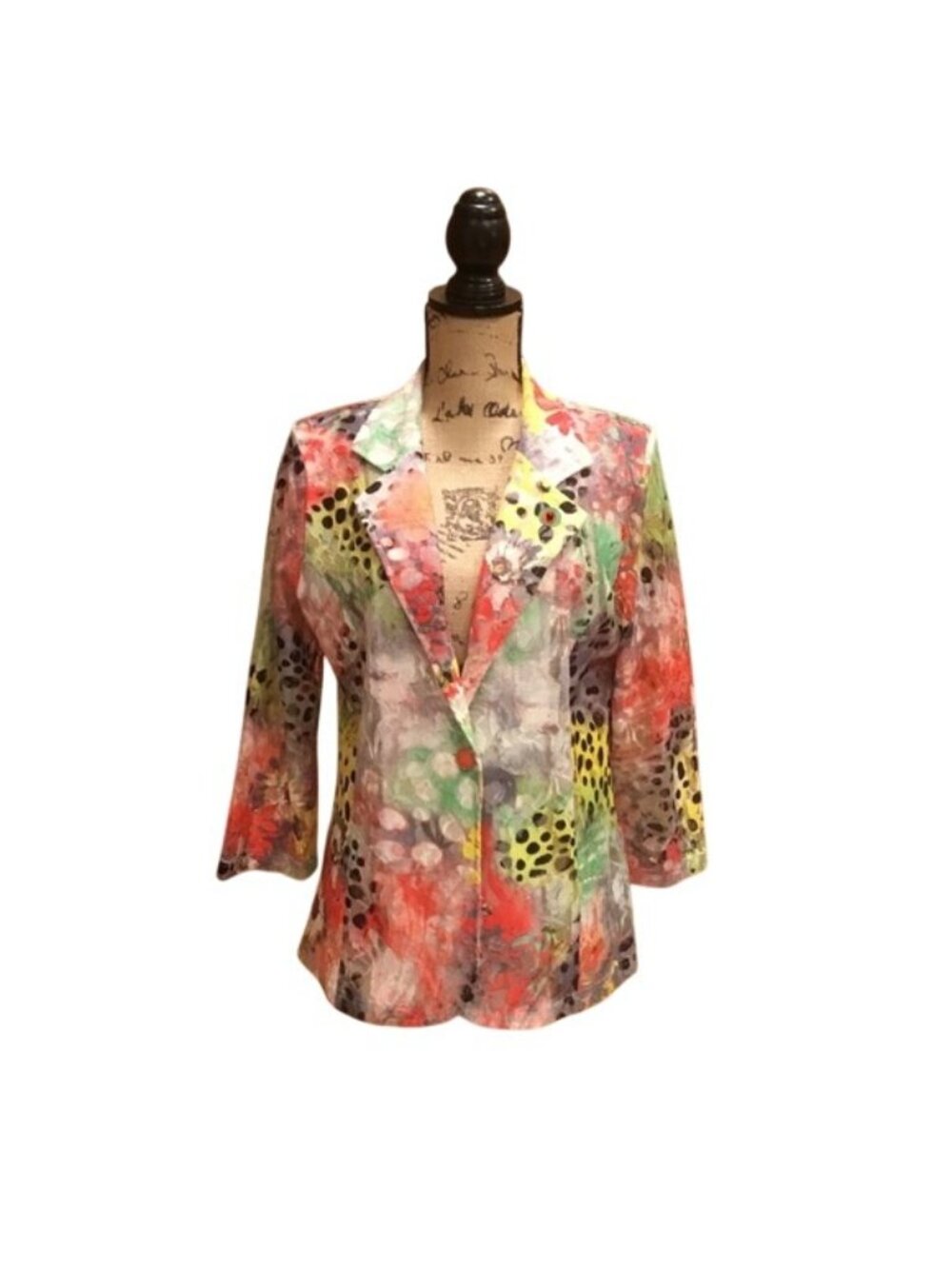 Erin London Floral Button Spring Jacket Womens Large